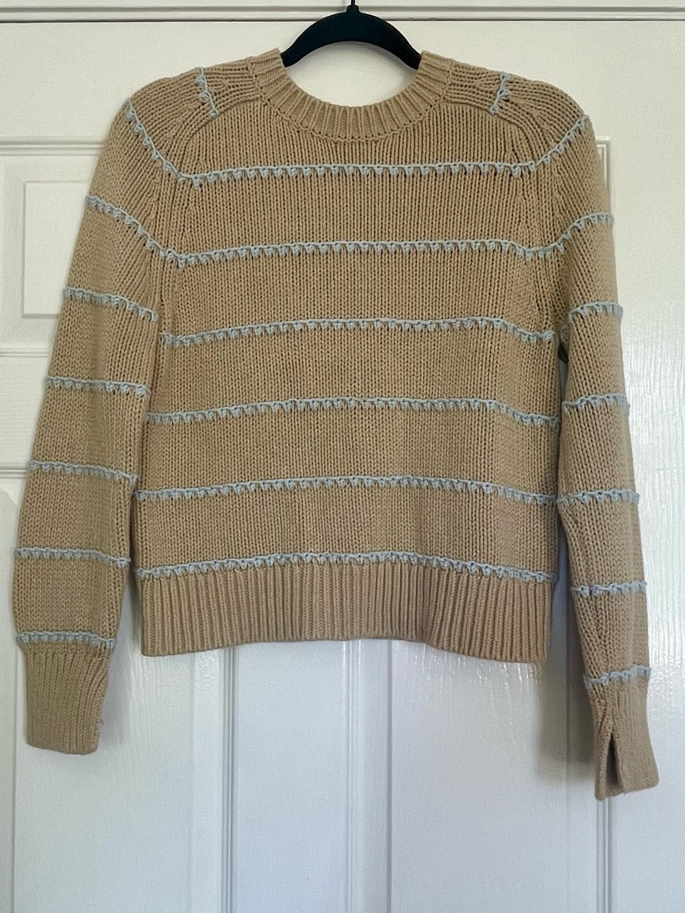 Madewell Cream Ribbed Knit Sweater